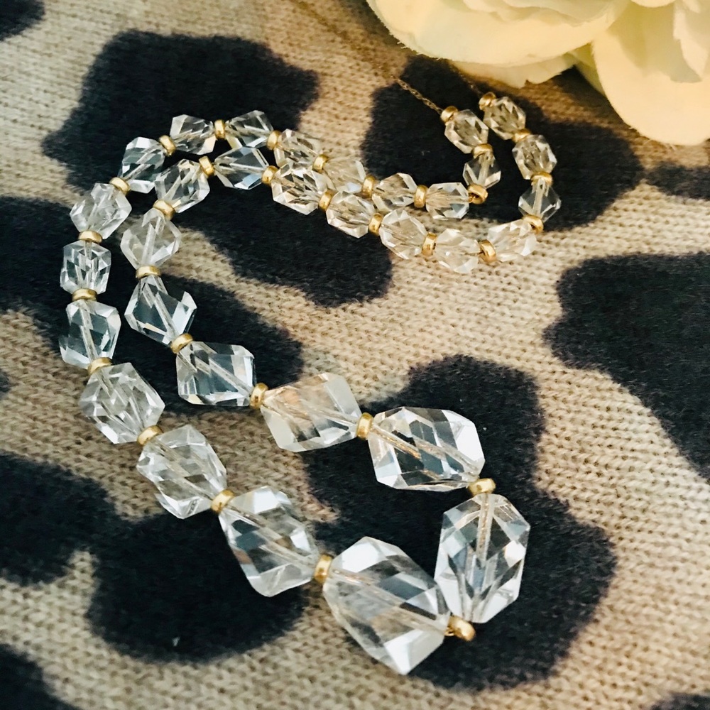 Vintage Graduated Crystal Beaded Necklace